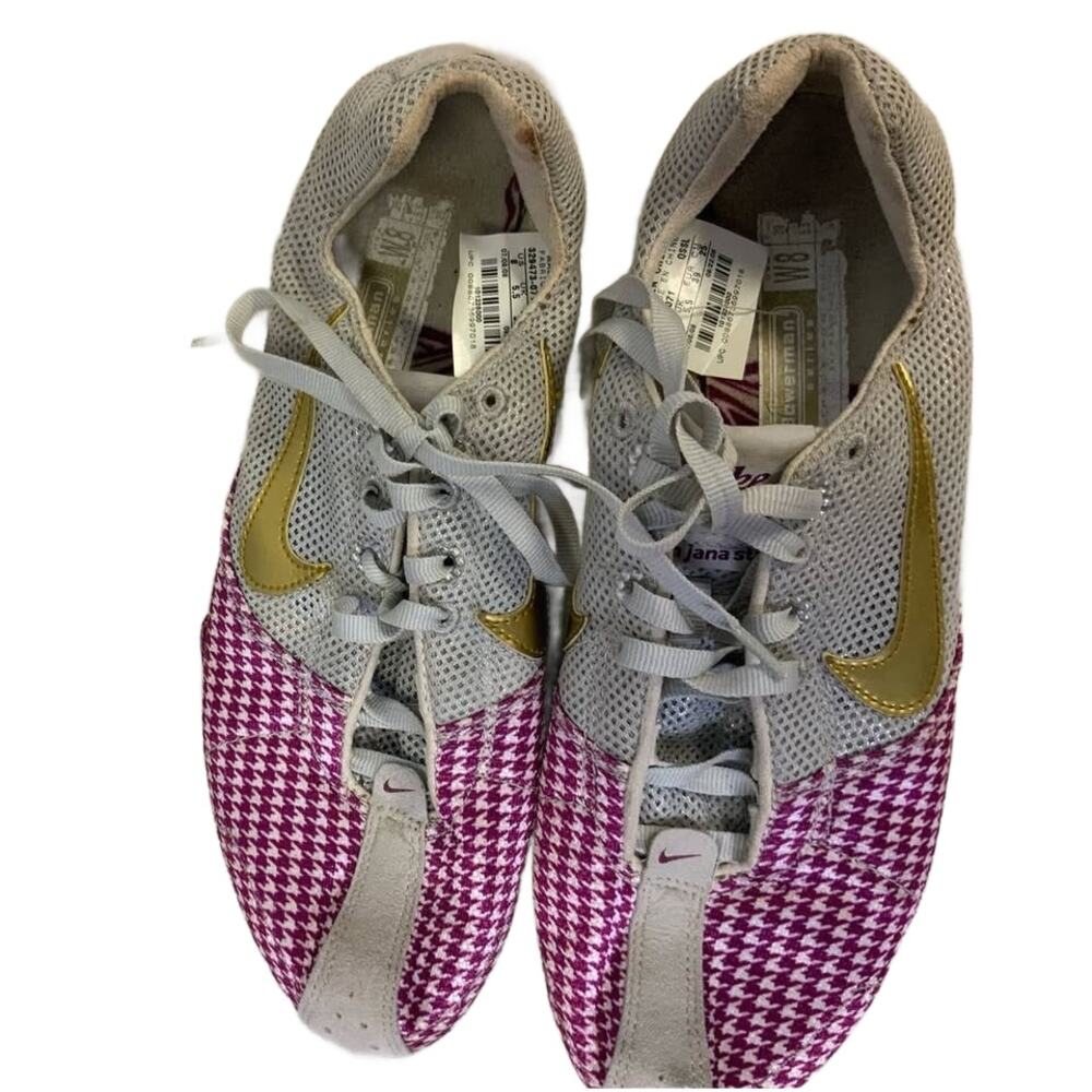 Nike US Ladies Size 8 Bowerman Series Purple Gray Mesh Running Track Shoes